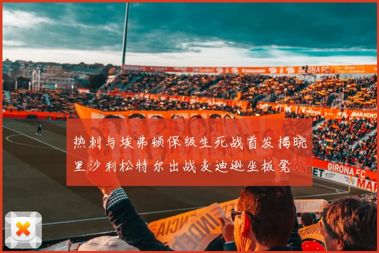 热刺与埃弗顿保级生死战首发揭晓里沙利松特尔出战麦迪逊坐板凳